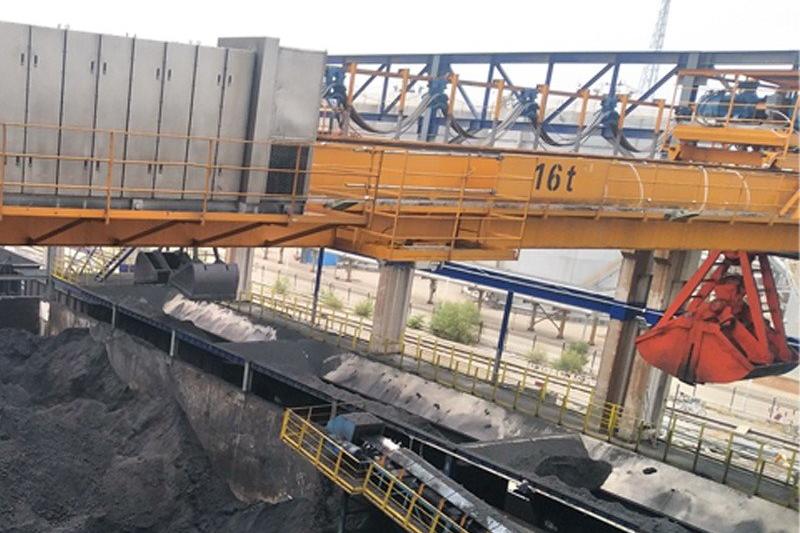 16T Coal conveyor grab bridge crane