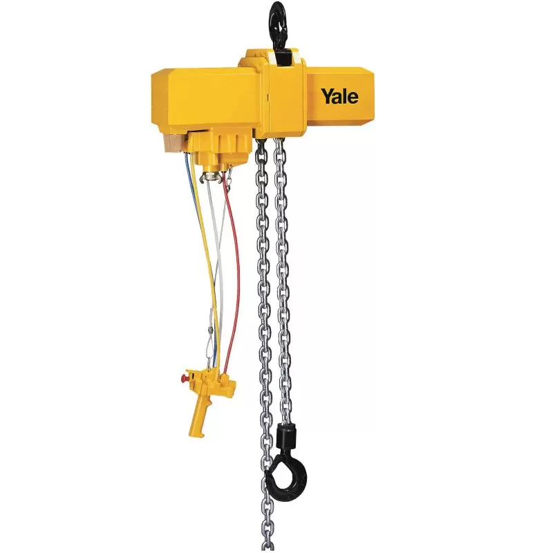 Palan à chaîne pneumatique Yale CPA avec bloc de chaîne intégré2