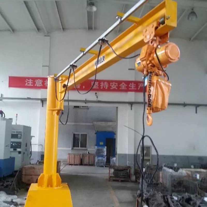 Easy install height rotatable Mobile trackless Pillar Jib crane5