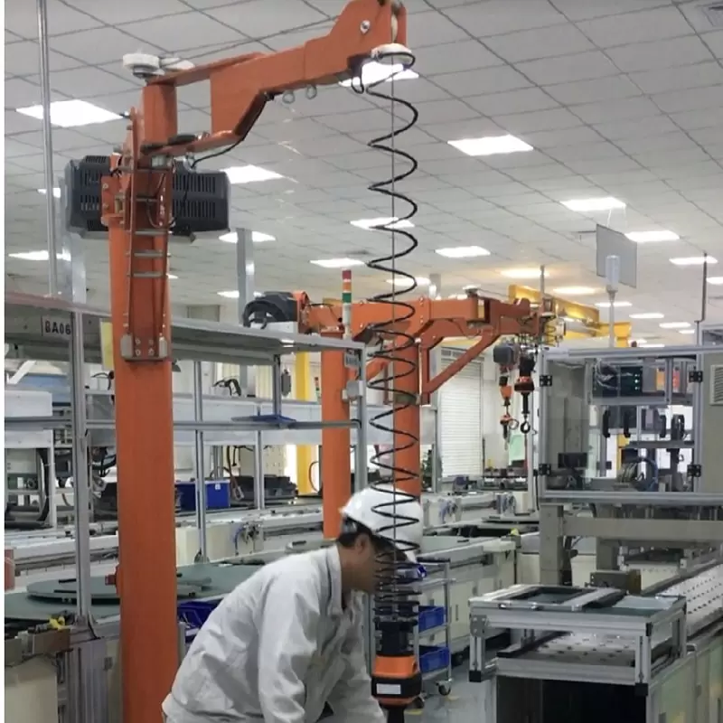Easy install height rotatable Mobile trackless Pillar Jib crane8