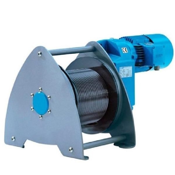 Industrial winch with brake
