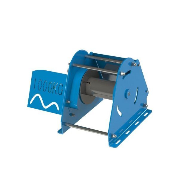 Construction material lifting winch