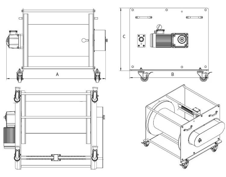 Fiber Optic Cable Traction Winch