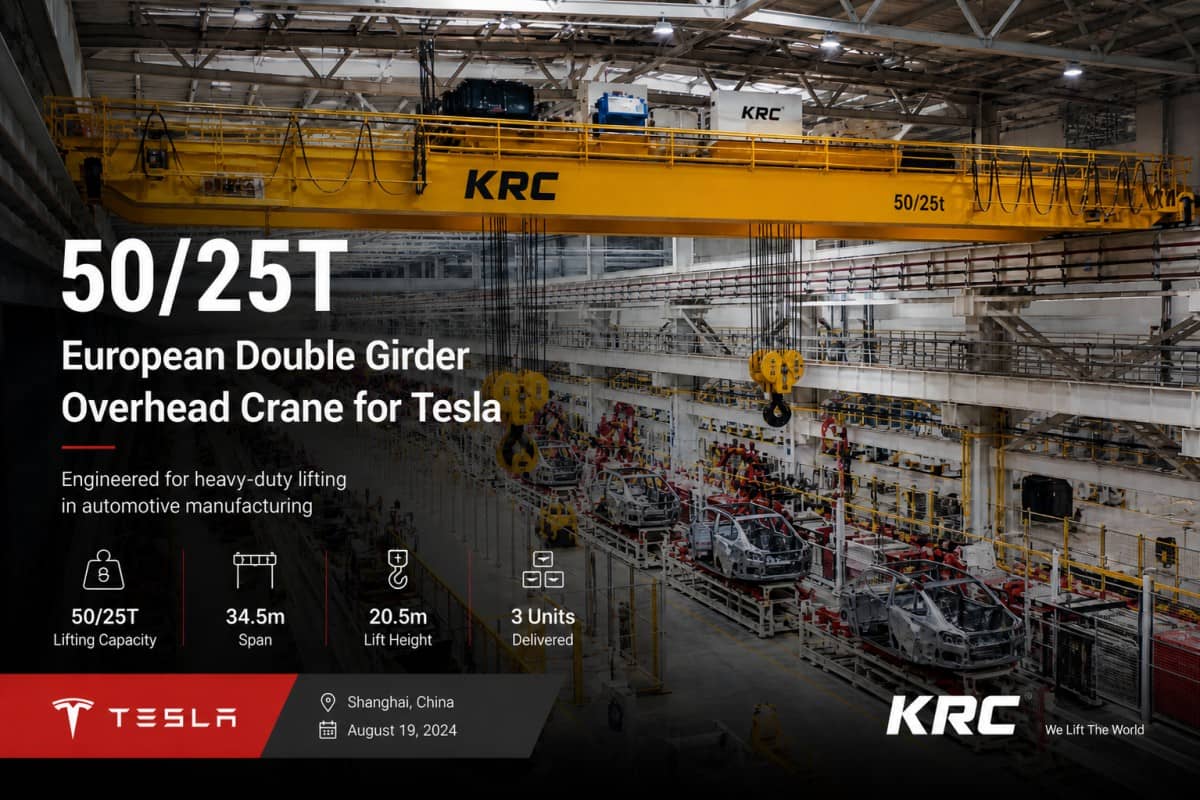 Tesla European Double Girder Overhead Crane